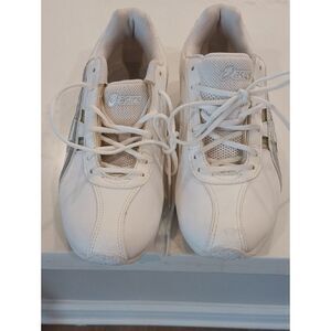 Asics White "Cheer 6"  Sneakers with Silver And Gold Accents...Size 6...